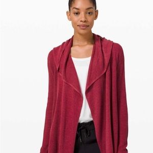 Lululemon Sundown Sweater Wrap Heathered Chianti Size 4